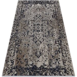 Rugsx - Modern carpet mundo E0681 ornament, frame vintage outdoor beige / black beige 180x270 cm Rugsx - Modern carpet mundo E0681 ornament, frame vintage outdoor beige / black beige 180x270 cm