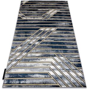 Rugsx - Modern de luxe carpet 460 Lines - structural navy / gold blue 240x340 cm Rugsx - Modern de luxe carpet 460 Lines - structural navy / gold blue 240x340 cm