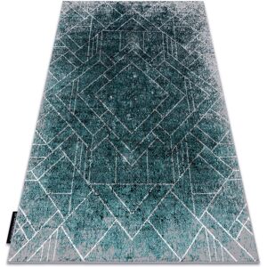 Rugsx - Modern de luxe carpet 626 Geometric, diamonds - structural grey / green green 240x340 cm Rugsx - Modern de luxe carpet 626 Geometric, diamonds - structural grey / green green 240x340 cm
