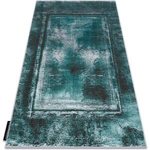 RUGSX Modern DE LUXE carpet 634 Frame vintage - structural green / anthracite green 240x330 cm RUGSX Modern DE LUXE carpet 634 Frame vintage - structural green / anthracite green 240x330 cm