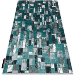 Dywany Łuszczów Modern Geometric Carpet - Green / Anthracite - 180x270cm Dywany Łuszczów Modern Geometric Carpet - Green / Anthracite - 180x270cm