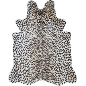 BELIANI Modern Faux Fur Hide Area Rug 130 x 170 cm Cheetah Print 130 x 170 cm Beige and Black Ossa BELIANI Modern Faux Fur Hide Area Rug 130 x 170 cm Cheetah Print 130 x 170 cm Beige and Black Ossa