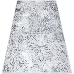 RugsX Modern MEFE Carpet - Grey - Carving 2 Levels - 200x290cm RugsX Modern MEFE Carpet - Grey - Carving 2 Levels - 200x290cm