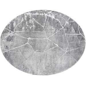 RUGSX Modern MEFE carpet Circle 2783 Marble - structural two levels of fleece dark grey grey round 100 cm RUGSX Modern MEFE carpet Circle 2783 Marble - structural two levels of fleece dark grey grey round 100 cm