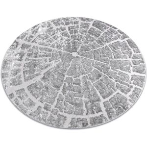 RUGSX Modern MEFE carpet Circle 6185 Tree wood - structural two levels of fleece grey grey round 200 cm RUGSX Modern MEFE carpet Circle 6185 Tree wood - structural two levels of fleece grey grey round 200 cm