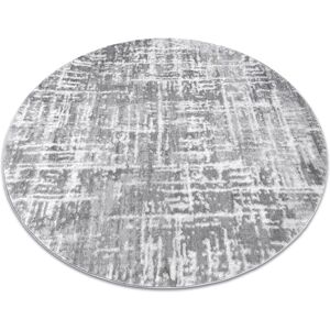 Rugsx - Modern mefe carpet Circle 8722 Lines vintage - structural two levels of fleece grey / white grey round 100 cm Rugsx - Modern mefe carpet Circle 8722 Lines vintage - structural two levels of fleece grey / white grey round 100 cm