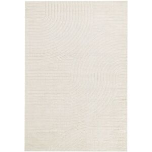 Beliani Beige Wool Area Rug - Abstract Pattern - Modern Minimalist Beliani Beige Wool Area Rug - Abstract Pattern - Modern Minimalist