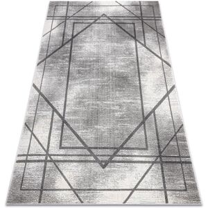 Rugsx - Modern noble carpet 1520 45 Vintage, geometric, lines - structural two levels of fleece cream / grey grey 140x190 cm Rugsx - Modern noble carpet 1520 45 Vintage, geometric, lines - structural two levels of fleece cream / grey grey 140x190 cm