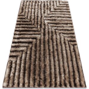 Dywany Łuszczów Maze - brown shaggy carpet - 120x160 cm - Carpet Dywany Łuszczów Maze - brown shaggy carpet - 120x160 cm - Carpet