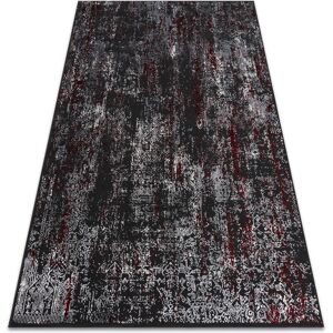 RUGSX Modern vinci 1524 carpet Ornament vintage - structural anthracite / red multicolour 160x220 cm RUGSX Modern vinci 1524 carpet Ornament vintage - structural anthracite / red multicolour 160x220 cm