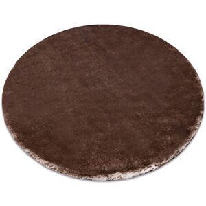 Rugsx - Modern washing carpet lapin circle shaggy anti-slip ivory / chocolate brown rotondo 180 cm Rugsx - Modern washing carpet lapin circle shaggy anti-slip ivory / chocolate brown rotondo 180 cm