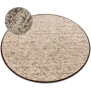 RugsX NEPAL 2100 circle sand - Woolen, double-sided Rug RugsX NEPAL 2100 circle sand - Woolen, double-sided Rug