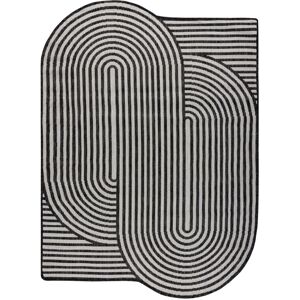 RUGSX ORGANIC 2131 sisal carpet Geometric ecru / black – natural, modern irregular shape black 120x170 cm RUGSX ORGANIC 2131 sisal carpet Geometric ecru / black – natural, modern irregular shape black 120x170 cm