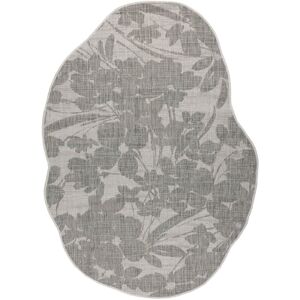 RUGSX ORGANIC 2735 sisal carpet Flowers ecru / grey – natural, modern irregular shape grey 160x220 cm RUGSX ORGANIC 2735 sisal carpet Flowers ecru / grey – natural, modern irregular shape grey 160x220 cm