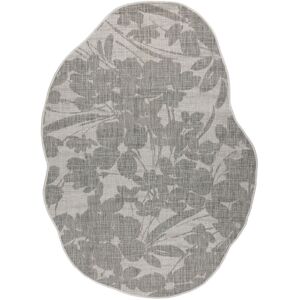 RUGSX ORGANIC 2735 sisal carpet Flowers ecru / grey – natural, modern irregular shape grey 240x330 cm RUGSX ORGANIC 2735 sisal carpet Flowers ecru / grey – natural, modern irregular shape grey 240x330 cm