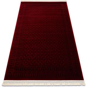 RUGSX ORIENT 2958 carpet burgundy / black Frame, classic, oriental, with fringes red 150x230 cm RUGSX ORIENT 2958 carpet burgundy / black Frame, classic, oriental, with fringes red 150x230 cm