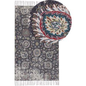 Beliani Area Rug Multicolour Polyester Cotton - Area Rug Beliani Area Rug Multicolour Polyester Cotton - Area Rug