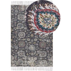 Beliani Multicolour Polyester Cotton Area Rug - 150x230 cm - Vintage Floral Beliani Multicolour Polyester Cotton Area Rug - 150x230 cm - Vintage Floral