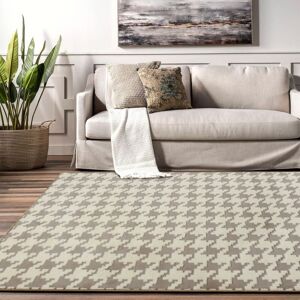 REA Plush carpet clover pepitka beige 1.201.70 REA Plush carpet clover pepitka beige 1.201.70