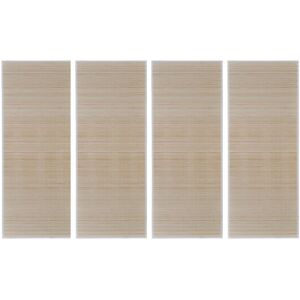 VidaXL Bamboo Rugs 4 pcs Natural Rectangular Beige - Rug VidaXL Bamboo Rugs 4 pcs Natural Rectangular Beige - Rug