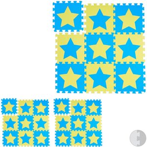 Relaxdays 27-Piece Jigsaw Playmat, EVA, Non-Toxic, Interlocking Foam Mats, Soft Play, Indoor, 0.8 m², Blue/Yellow Relaxdays 27-Piece Jigsaw Playmat, EVA, Non-Toxic, Interlocking Foam Mats, Soft Play, Indoor, 0.8 m², Blue/Yellow