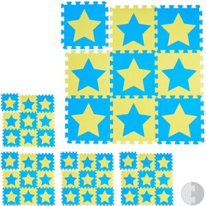 Relaxdays 45-Piece Jigsaw Playmat, EVA, Non-Toxic, Interlocking Foam Mats, Soft Play, Indoor, 0.8 m², Blue/Yellow Relaxdays 45-Piece Jigsaw Playmat, EVA, Non-Toxic, Interlocking Foam Mats, Soft Play, Indoor, 0.8 m², Blue/Yellow