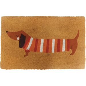 Relaxdays Coconut Mat 60x40cm, Dachshund Door Mat, non-slip, weather-resistant, indoor & outdoor use, multicoloured Relaxdays Coconut Mat 60x40cm, Dachshund Door Mat, non-slip, weather-resistant, indoor & outdoor use, multicoloured