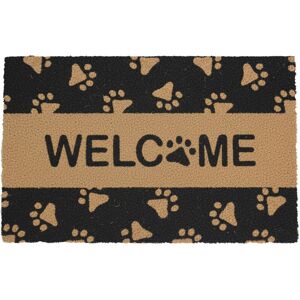 Relaxdays Coconut Doormat 80x50, Paw Mat, non-slip, weatherproof, indoor & outdoor doormat, natural/black Relaxdays Coconut Doormat 80x50, Paw Mat, non-slip, weatherproof, indoor & outdoor doormat, natural/black