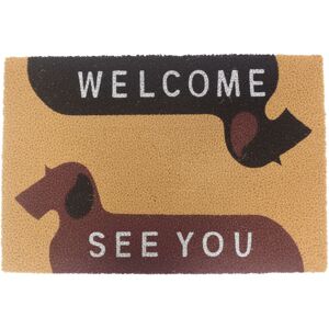 Relaxdays Coconut Doormat 80x50, Welcome Mat, non-slip, weatherproof, indoor & outdoor, natural/black Relaxdays Coconut Doormat 80x50, Welcome Mat, non-slip, weatherproof, indoor & outdoor, natural/black