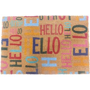 Relaxdays Coconut Doormat, Welcome, 60x40 cm, non-slip, weatherproof, indoor & outdoor mat, door mat, colours Relaxdays Coconut Doormat, Welcome, 60x40 cm, non-slip, weatherproof, indoor & outdoor mat, door mat, colours