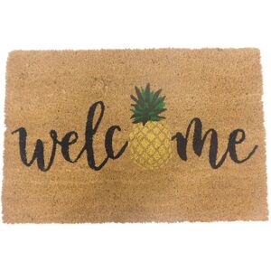 Relaxdays Coconut Doormat, Pineapple, 60x40 cm, non-slip, weatherproof, indoor & outdoor mat, welcome mat, multicoloured Relaxdays Coconut Doormat, Pineapple, 60x40 cm, non-slip, weatherproof, indoor & outdoor mat, welcome mat, multicoloured
