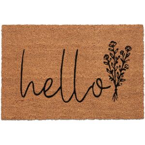 Relaxdays Coconut Doormat, Anti-Slip, Welcome Mat, Indoor & Outdoor, with Hello Print, 1.5 x 60 x 40 cm, Natural/Black Relaxdays Coconut Doormat, Anti-Slip, Welcome Mat, Indoor & Outdoor, with Hello Print, 1.5 x 60 x 40 cm, Natural/Black