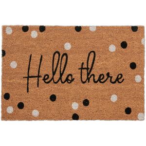 Relaxdays - Coconut Doormat, Anti-Slip, Welcome Mat, Indoor & Outdoor, Hello There Print, 1.5 x 60 x 40 cm, Natural/Black Relaxdays - Coconut Doormat, Anti-Slip, Welcome Mat, Indoor & Outdoor, Hello There Print, 1.5 x 60 x 40 cm, Natural/Black