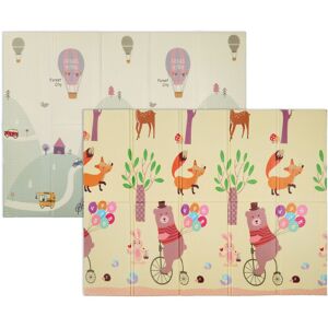 Relaxdays - Foldable Two-Sided Play Mat, Cute Animals Motif & Cars, Children, Non-Toxic, 200 x 150 cm, xpe Foam, Colourful Relaxdays - Foldable Two-Sided Play Mat, Cute Animals Motif & Cars, Children, Non-Toxic, 200 x 150 cm, xpe Foam, Colourful