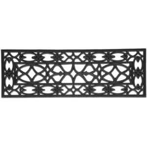 Relaxdays - Rubber Doormat with Pattern, Waterproof, Anti-Slip, Floor Mat, Indoor and Outdoor Use, 0.5 x 75 x 25 cm, Black Relaxdays - Rubber Doormat with Pattern, Waterproof, Anti-Slip, Floor Mat, Indoor and Outdoor Use, 0.5 x 75 x 25 cm, Black