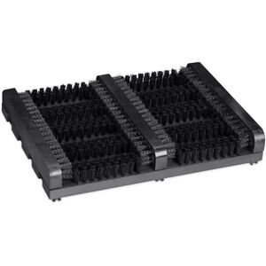 Relaxdays - Shoe Scraper, Non-Slip Base, Sturdy Plastic Bristles, Hallway Dirt Trapper, Wood, hwd: 5.5 x 36 x 26 cm, Black Relaxdays - Shoe Scraper, Non-Slip Base, Sturdy Plastic Bristles, Hallway Dirt Trapper, Wood, hwd: 5.5 x 36 x 26 cm, Black