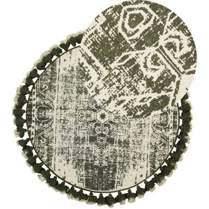 Beliani Cotton Round Vintage Living Room Rug - 120cm Beliani Cotton Round Vintage Living Room Rug - 120cm