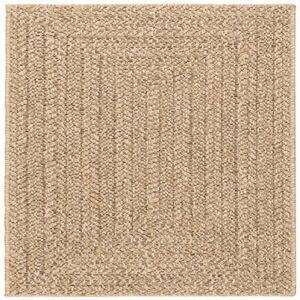 vidaXL Rug ZIZUR Beige 240x240 cm Jute Look Indoor and Outdoor vidaXL Rug ZIZUR Beige 240x240 cm Jute Look Indoor and Outdoor