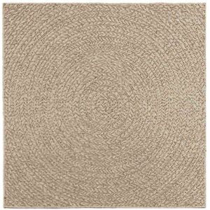 vidaXL Rug ZIZUR Beige 120x120 cm Jute Look Indoor Outdoor - Rug vidaXL Rug ZIZUR Beige 120x120 cm Jute Look Indoor Outdoor - Rug