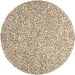 Rug ZIZUR Beige Ø 120 cm Jute Look Indoor and Outdoor vidaXL Rug ZIZUR Beige Ø 120 cm Jute Look Indoor and Outdoor vidaXL