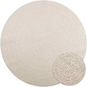 Rug ZIZUR Cream Ø 200 cm Jute Look Indoor and Outdoor vidaXL Rug ZIZUR Cream Ø 200 cm Jute Look Indoor and Outdoor vidaXL