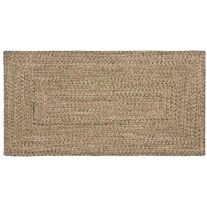 Rug Natural and black 100 x 200 cm Jute vidaXL Rug Natural and black 100 x 200 cm Jute vidaXL
