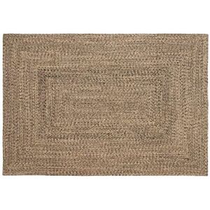 Rug Natural and black 120 x 170 cm Jute vidaXL Rug Natural and black 120 x 170 cm Jute vidaXL