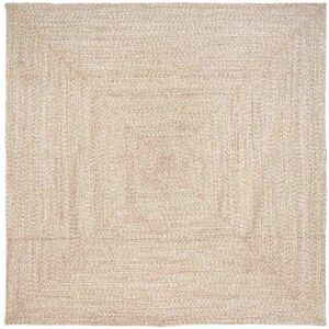 Rug Natural and white 300 x 300 cm Jute vidaXL Rug Natural and white 300 x 300 cm Jute vidaXL
