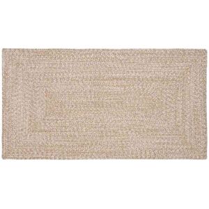 Rug Natural and white 80 x 150 cm Jute vidaXL Rug Natural and white 80 x 150 cm Jute vidaXL