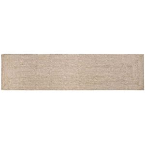 Rug Natural and white 80 x 400 cm Jute vidaXL Rug Natural and white 80 x 400 cm Jute vidaXL