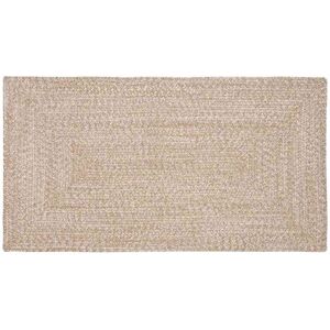 Rug Natural and white 100 x 200 cm Jute vidaXL Rug Natural and white 100 x 200 cm Jute vidaXL