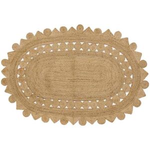 Rug Brown 152 x 245 cm Jute vidaXL Rug Brown 152 x 245 cm Jute vidaXL