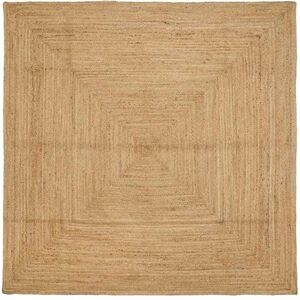 Area Rug Beige 200 x 200 cm Jute vidaXL Area Rug Beige 200 x 200 cm Jute vidaXL