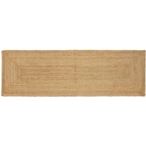 Area Rug Beige 80 x 250 cm Jute vidaXL Area Rug Beige 80 x 250 cm Jute vidaXL